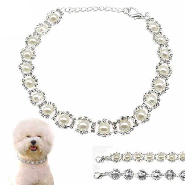 Rhinestone Dog Necklace