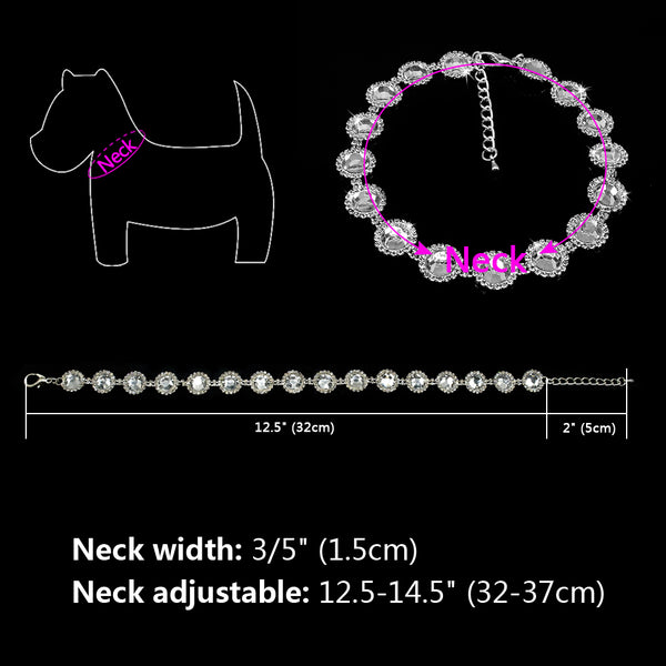 Rhinestone Dog Necklace