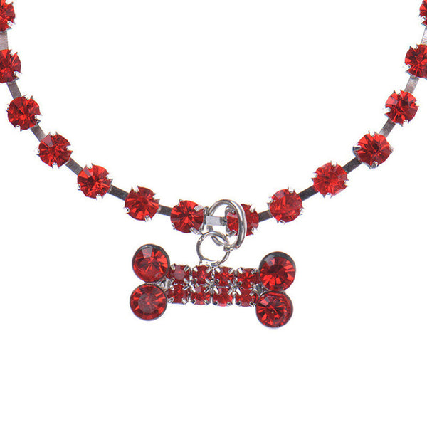 Crystal Bone Rhinestone Necklace